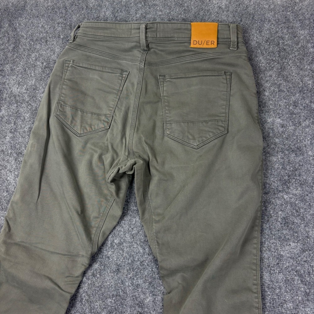 DU/ER N2X Relaxed Taper Pants Mens 32x30 Olive Green No Sweat Performance Chino